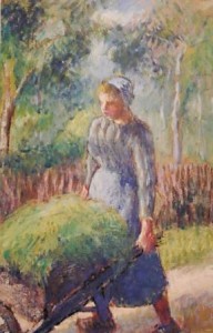 Pissarro, Contadina che spinge una carriola 1891