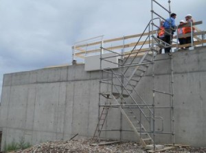 Ponte sul Tanaro lavori in corso