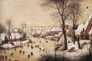 Bruegel il vecchio paesaggio invernale