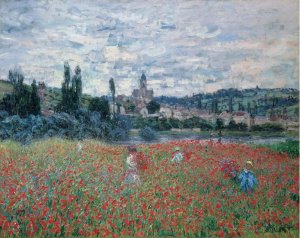 Monet papaveri a Vetheuil