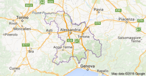 Provincia Alessandria cartina