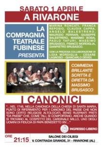 Sabato a Rivarone "I Canonici" di Massimo Brusasco CorriereAl