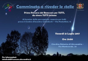 Venerdì la prima edizione della "Camminata a riveder le stelle" CorriereAl