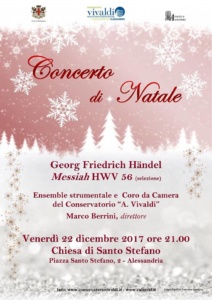 Berrini (Conservatorio Vivaldi): “Venerdì sera alla Chiesa di Santo Stefano Concerto di Natale all’insegna del Messiah di Händel, con emozioni vere” CorriereAl 6