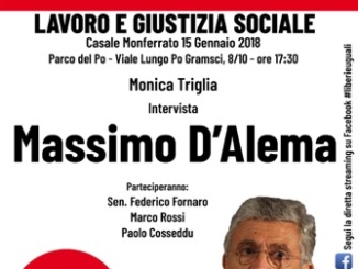 Lunedì pomeriggio a Casale Massimo D'Alema apre la campagna elettorale di Liberi e Uguali con Pietro Grasso CorriereAl